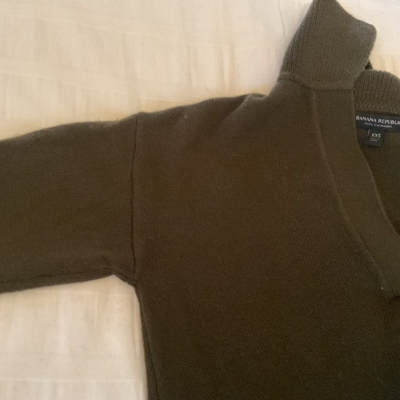 Banana Republic cashmere Johnny collar sweater xxs - Picture 5 of 8